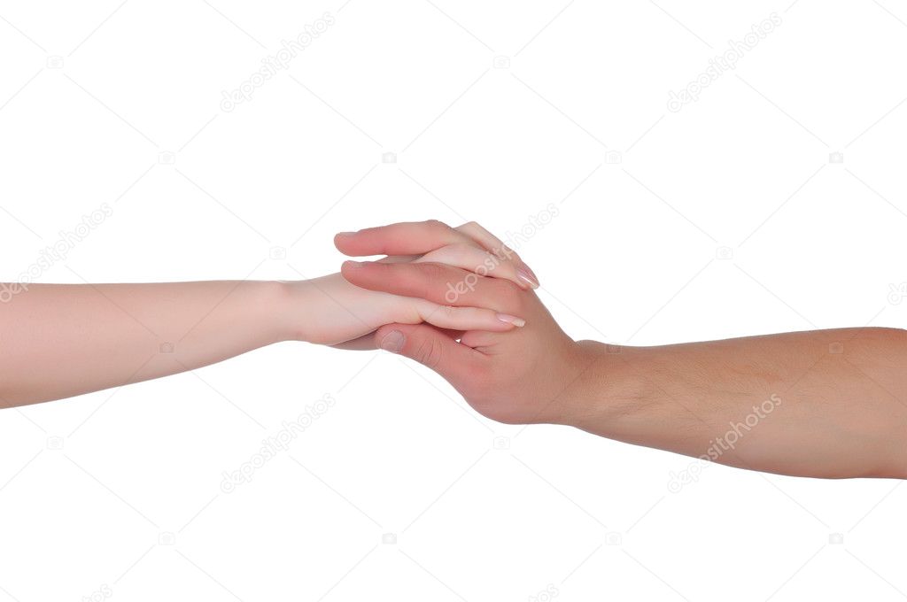Hands of men and women