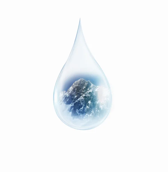 Stor droppe vatten — Stockfoto