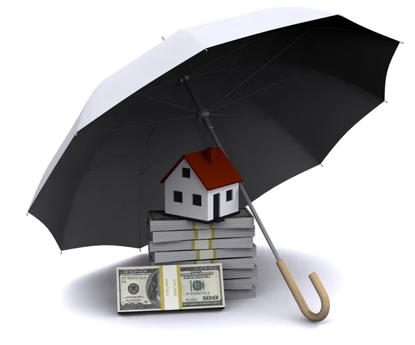 stock image Little house with umbrella