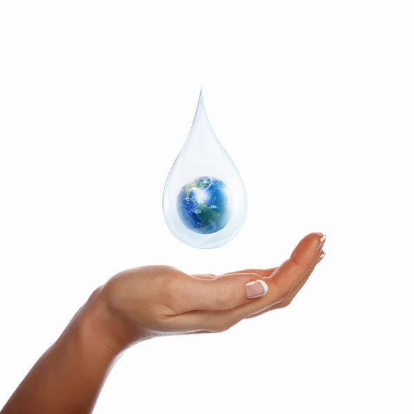 Large drop of water Stock Image
