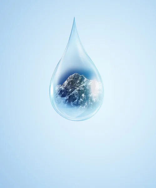 Stor droppe vatten — Stockfoto