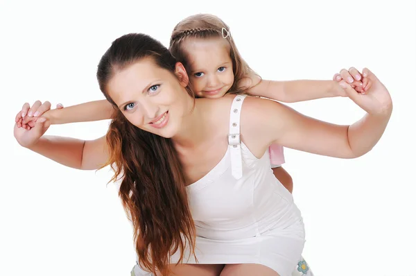 Mama und ihre kleine Tochter — Stockfoto