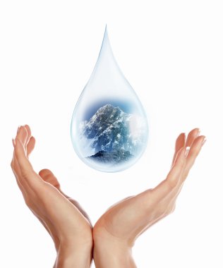 Large drop of water clipart