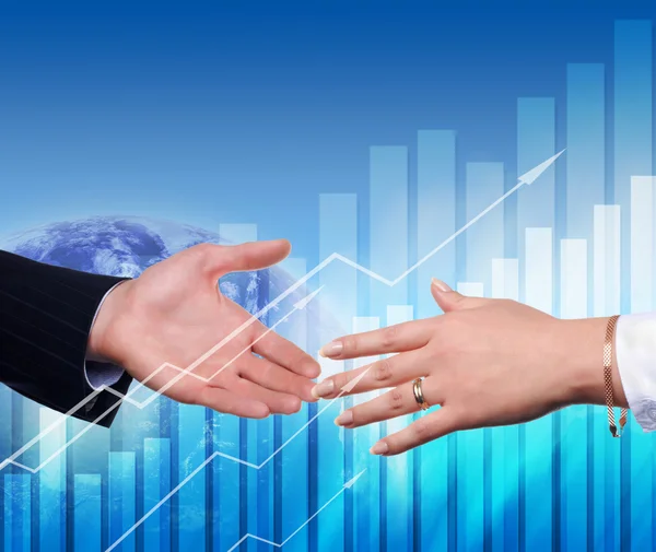 Handslag för två företag — Stockfoto