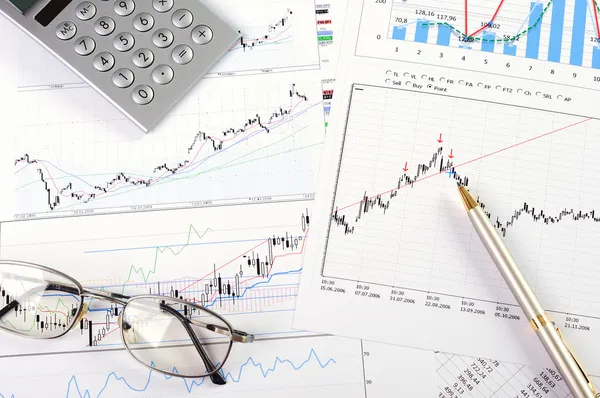Satış, Çizelgeler ve grafikler — Stok fotoğraf