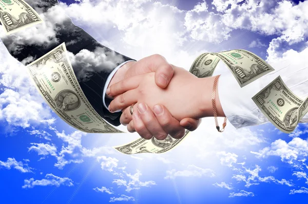 Handshake of two business — Stock Photo, Image