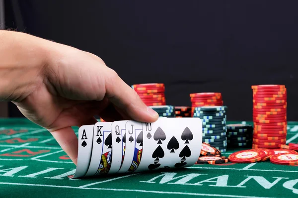 Plaats een pokerspeler — Stockfoto