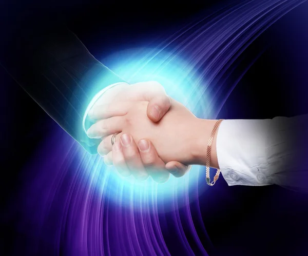 Рукостискання двох бізнесменів — стокове фото