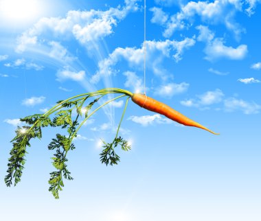 Orange carrot in the sky clipart