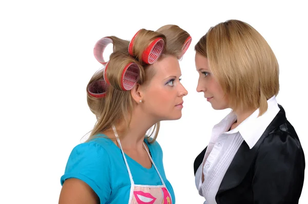 Housewife and businesswoman — Stock Photo, Image