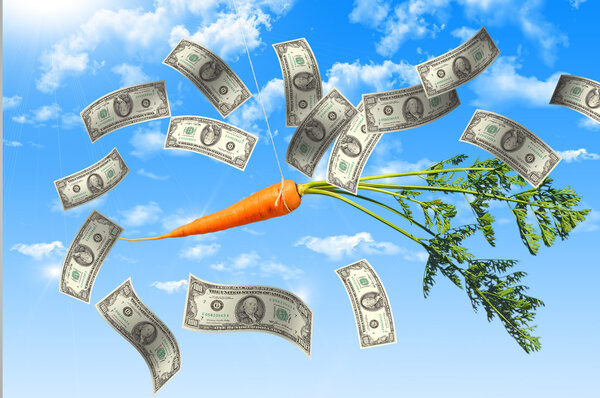 Orange carrot in the sky