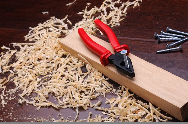 Wood shavings Royalty Free Stock Images