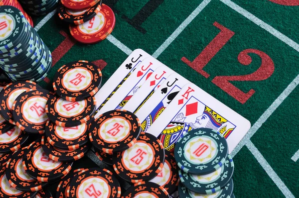 Coloque um jogador de poker — Fotografia de Stock