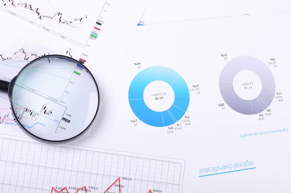 stock image Charts and graphs of sales