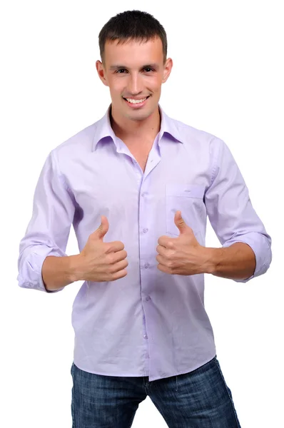 Young man in jean — Stock Photo, Image