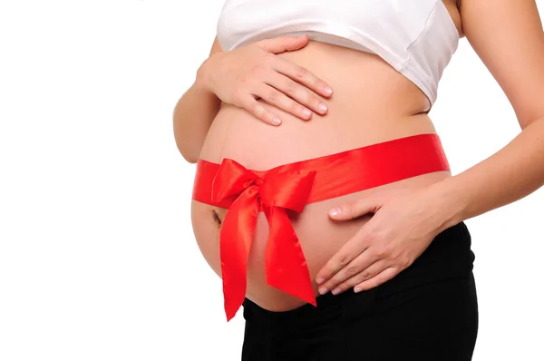 若い妊婦の腹部 — ストック写真