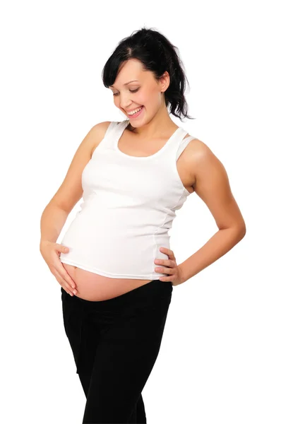 Charmante schwangere Mutter — Stockfoto