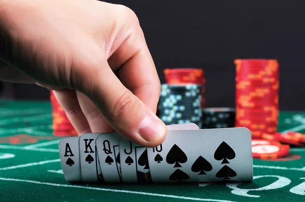 Místo hráče pokeru — Stock fotografie
