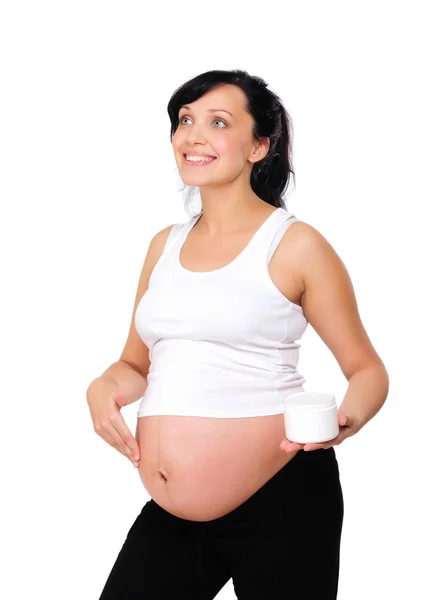 Junge schwangere Mutter — Stockfoto