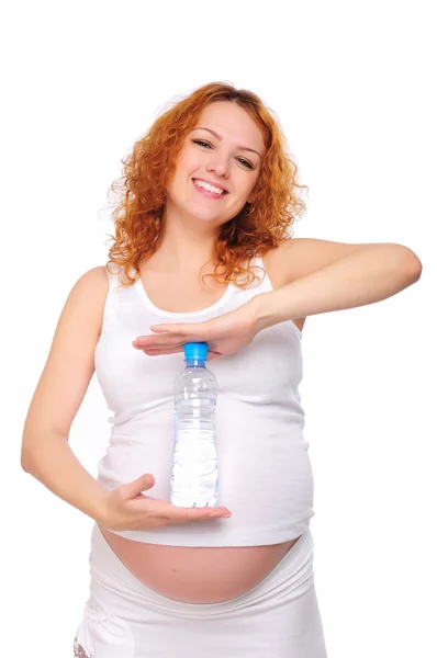 Junge rothaarige schwangere Mädchen — Stockfoto
