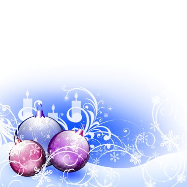 Abstract background with New Year's toys clipart