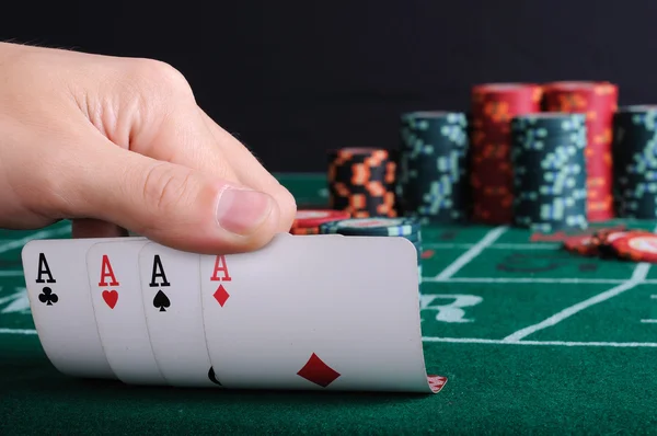 Hely egy pókerjátékos — Stock Fotó