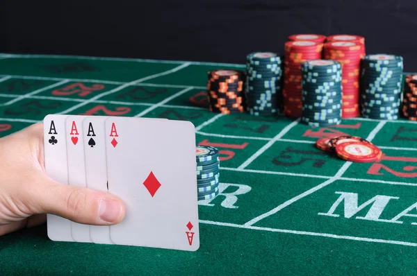 Plaats een pokerspeler — Stockfoto