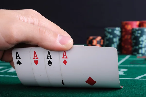 Τοποθετήστε την παίκτρια του πόκερ — Φωτογραφία Αρχείου