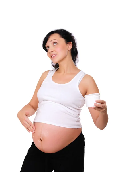 Jonge zwangere mam — Stockfoto