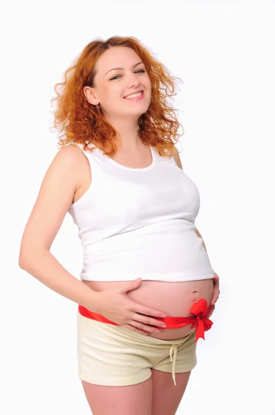 Charming pregnant mother — Stock Photo, Image