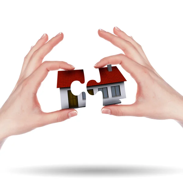 Little House on the hands — Stock Photo, Image
