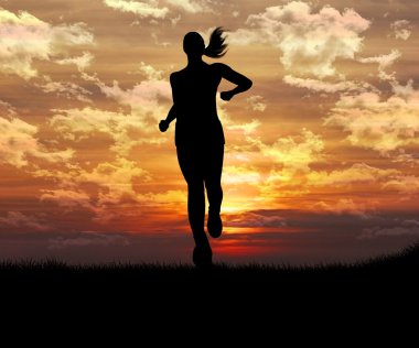 Silhouette of a woman clipart