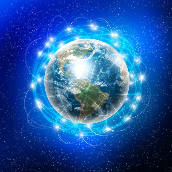 Erde und die Kommunikation — Stockfoto