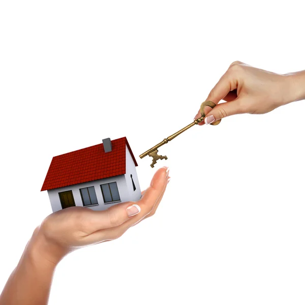 Little House on the hands — Stock Photo, Image