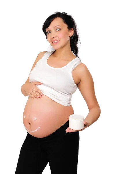 年轻怀孕的妈妈 — 图库照片