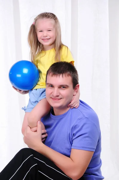 Joven padre e hija — Foto de Stock