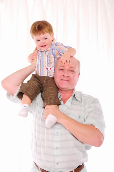 Nonno e suo nipote — Foto Stock