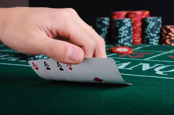 Místo hráče pokeru — Stock fotografie