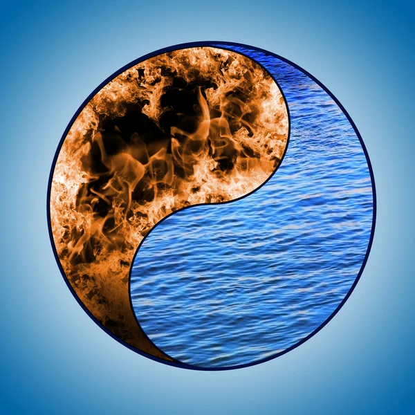Símbolo de yin e yang do fundo . — Fotografia de Stock