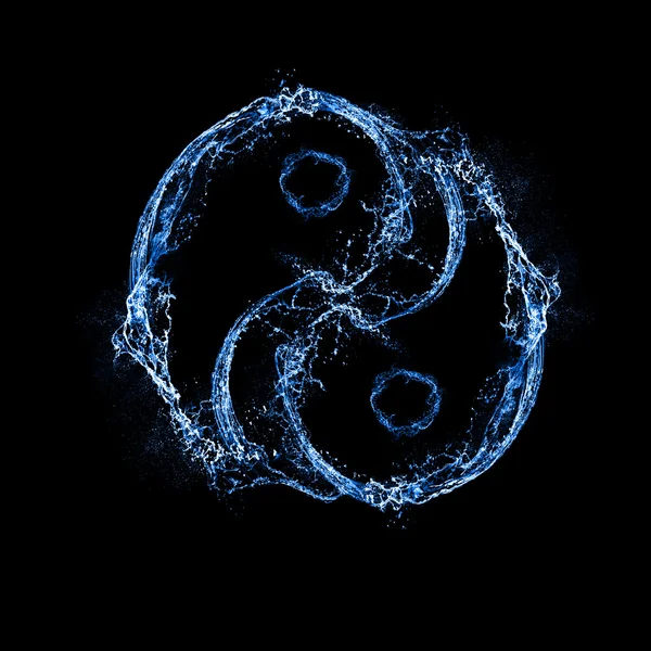 Simbolo Yin Yang Dello Sfondo Segno Dei Due Elementi — Foto Stock