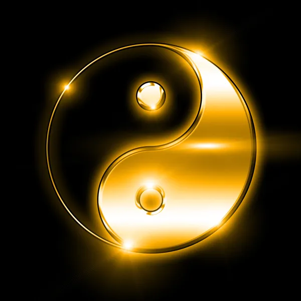 Symbol des Yin und Yang des Hintergrundes. — Stockfoto