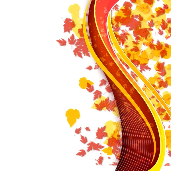 Abstract Illustration Lines Arcs Yellow Leaves — Stock Photo, Image