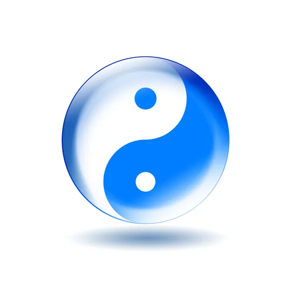 Símbolo Yin Yang Del Fondo Signo Los Dos Elementos — Foto de Stock