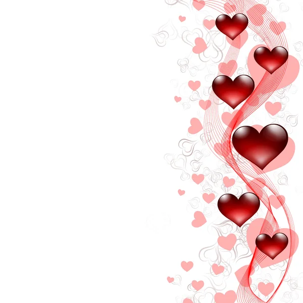 Desenho Com Corações Dedicados Dia São Valentim Ilustração — Fotografia de Stock