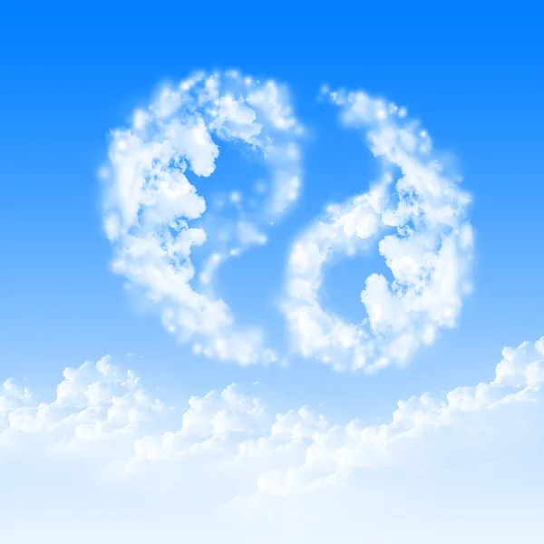 Symbol Yin Yang Background Sign Two Elements — Stock Photo, Image