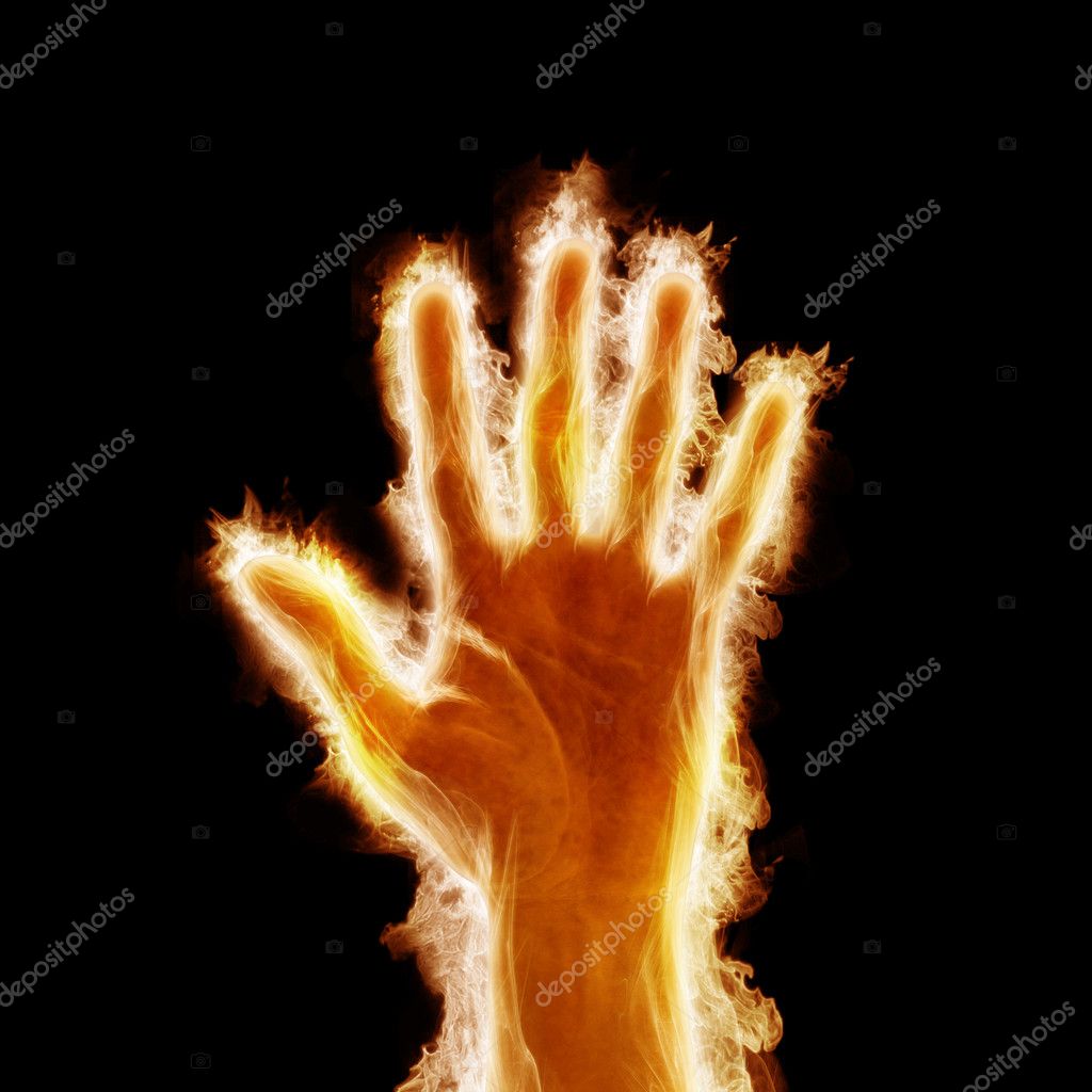 Human hand open arms fire — Stock Photo © SergeyNivens #4560786