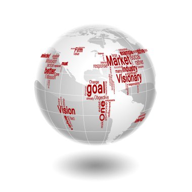 Model of a global business clipart