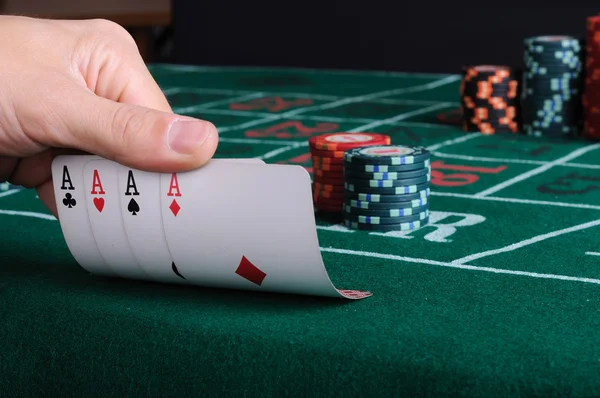 Место игрока в покер — стоковое фото