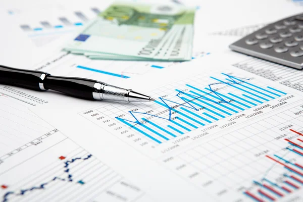 Financiële Grafieken Grafieken Tabel — Stockfoto
