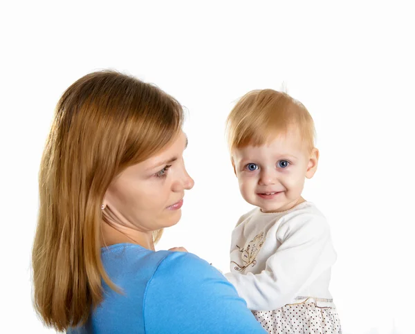 Young Mother Having Fun Her Little Son Floor — Stock Photo, Image